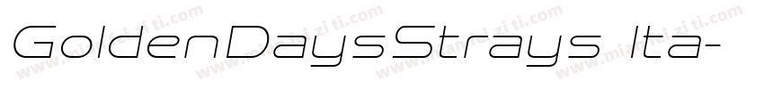 GoldenDaysStrays Ita字体转换